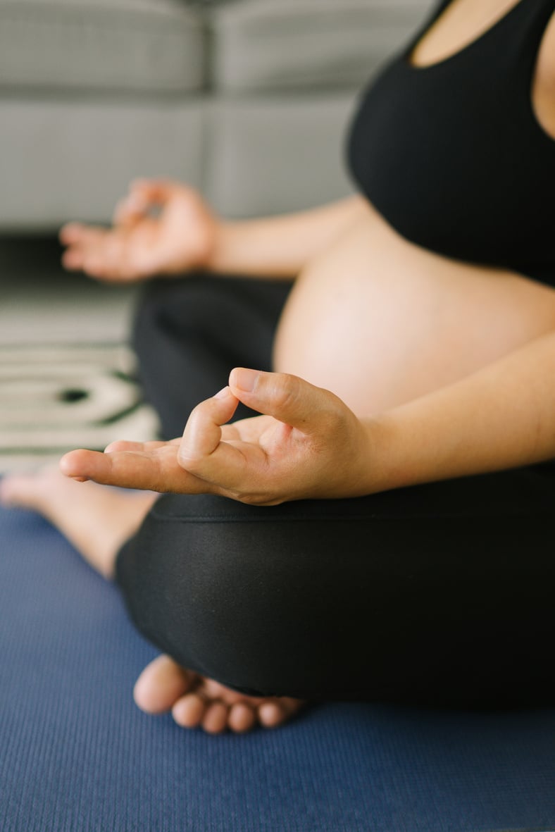 Pregnant Woman Meditating